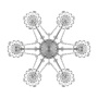 790064 Люстра SCHON 6x60W E14 Silver