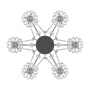 790064 Люстра SCHON 6x60W E14 Silver