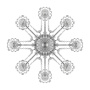 790114 Люстра SCHON 11х60W E14 Silver