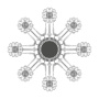 790114 Люстра SCHON 11х60W E14 Silver