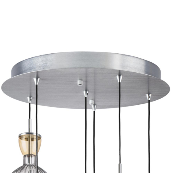 814069  2КОР! Люстра BELLE LED 6х8W 2400LM АЛЮМИНИЙ/МУЛЬТИКОЛОР 3000K