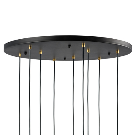 757090 Люстра CONE 9х40W E14 ЧЕРНЫЙ /ЗОЛОТО