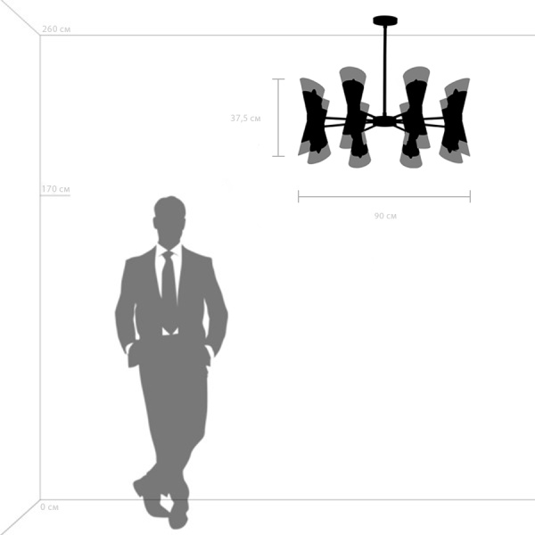 817164 Люстра STRATO 16х40W E14 ХРОМ