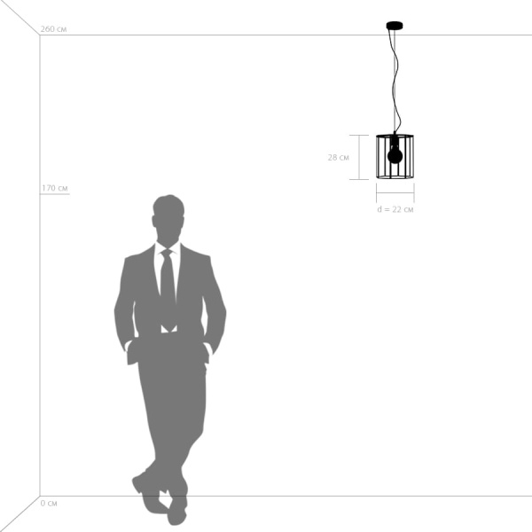 798111 Люстра GENNI 1х40W E27 ЛАТУНЬ/ПРОЗРАЧНЫЙ