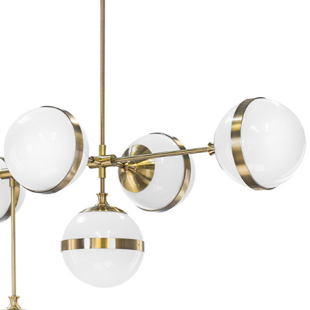 813191 Люстра GLOBO 9х40W E14 electroplating bronze/white