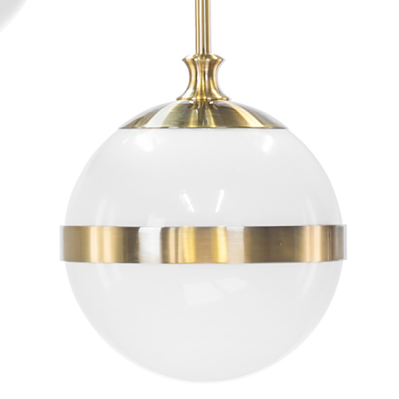 813191 Люстра GLOBO 9х40W E14 electroplating bronze/white