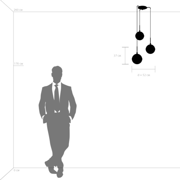 813131 Люстра GLOBO 3х40W E14 electroplating bronze/white