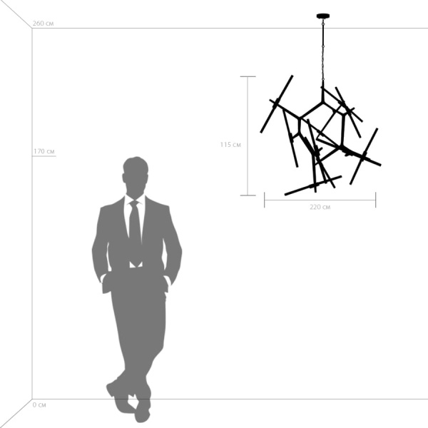 742203 Люстра STRUTTURA 20х6W (led) G9 ЗОЛОТО МАТОВЫЙ