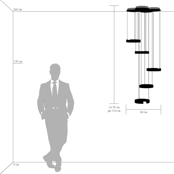 763449 Подвес UNITARIO 46W LED 5060LM СЕРЕБРО МАТОВЫЙ 4000K