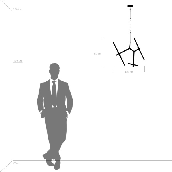 742067 Люстра STRUTTURA 6х6W (led) G9 ЧЕРНЫЙ МАТОВЫЙ
