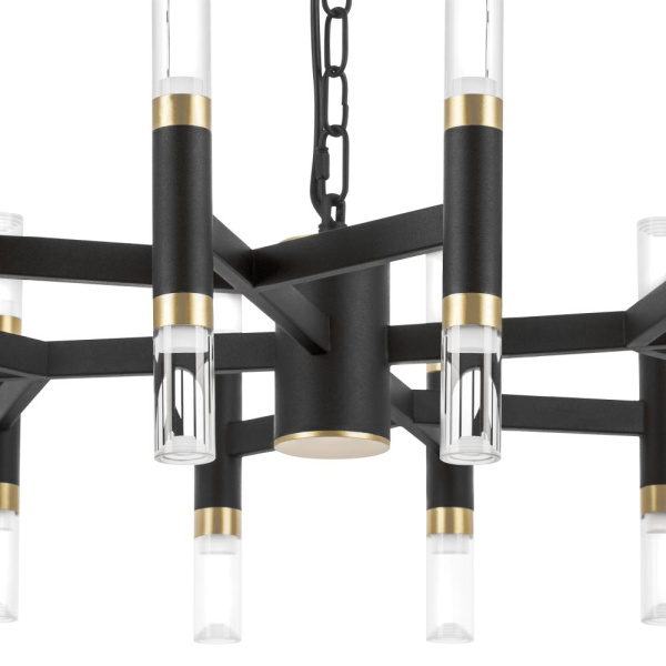 734247 Люстра IRIS 76W LED 3148LM 120G ЧЕРНЫЙ/ЗОЛОТО 3000K