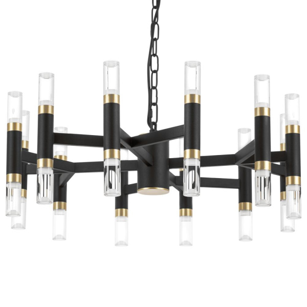 734247 Люстра IRIS 76W LED 3148LM 120G ЧЕРНЫЙ/ЗОЛОТО 3000K