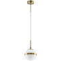 813111 Подвес GLOBO 1х40W E14 electroplating bronze/white