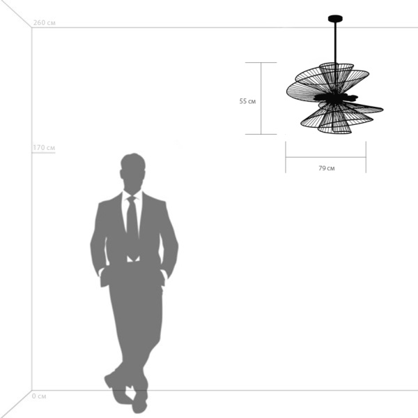 728183 Люстра ZETA 8х40W E14 ЗОЛОТО