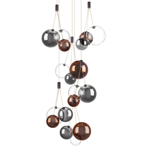 801189 Люстра SFERETTA LED 18х1,35W 1080LM КОФЕЙНЫЙ/МУЛЬТИКОЛОР 3000K