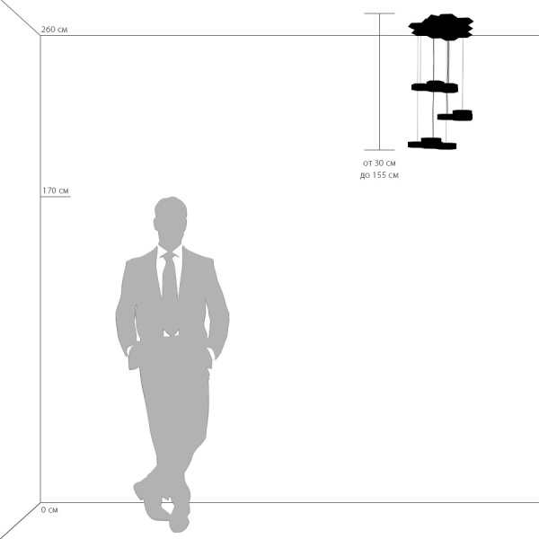 750222 Люстра подвесная FAVO LED-60W 2880LM Silver 3000K