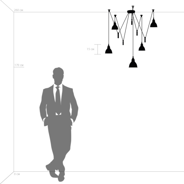 761056 Люстра ACROBATA 5х40W E14 БЕЛЫЙ