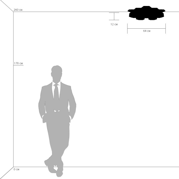 750162 Люстра потол FAVO LED-80W 3840LM Silver 3000K