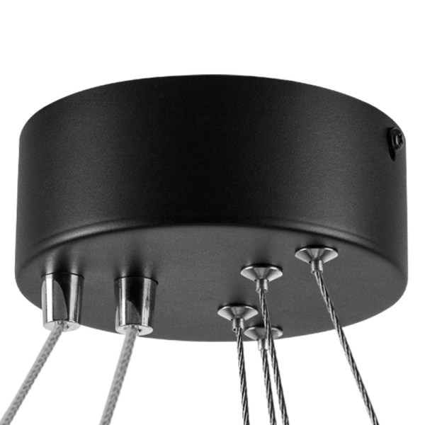 748117 Люстра SATURNO LED 60W 4400LM 70G ЧЕРНЫЙ 3000-6000K