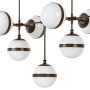 813197 Люстра GLOBO 9х40W E14 umber/white