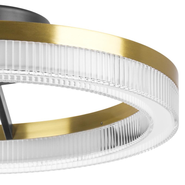 736040 Люстра ROTONDA 21W LED 1053LM 180G ЧЕРНЫЙ/ЛАТУНЬ 3000K