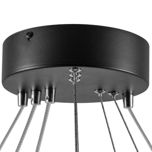 748227 Люстра SATURNO LED 132W 11000LM 70G ЧЕРНЫЙ 3000-6000K