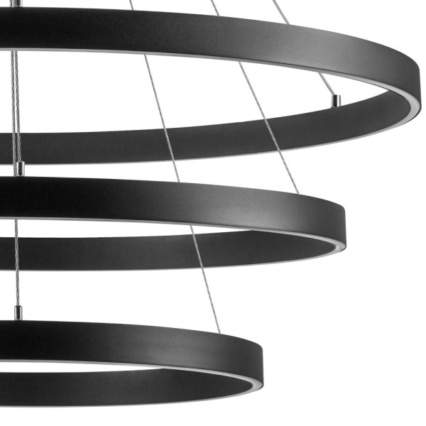 748227 Люстра SATURNO LED 132W 11000LM 70G ЧЕРНЫЙ 3000-6000K