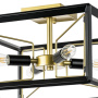713347 Люстра REGOLO 4х40W E14 ЧЕРНЫЙ МАТОВЫЙ/ЗОЛОТО