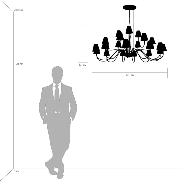 758212 Люстра подв. DIAFANO 21х40W G9 ЗОЛОТО/БЕЛЫЙ