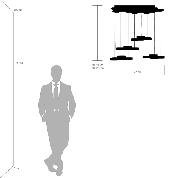 750263 Люстра подвесная FAVO LED-80W 3840LM Satin Gold 4000K