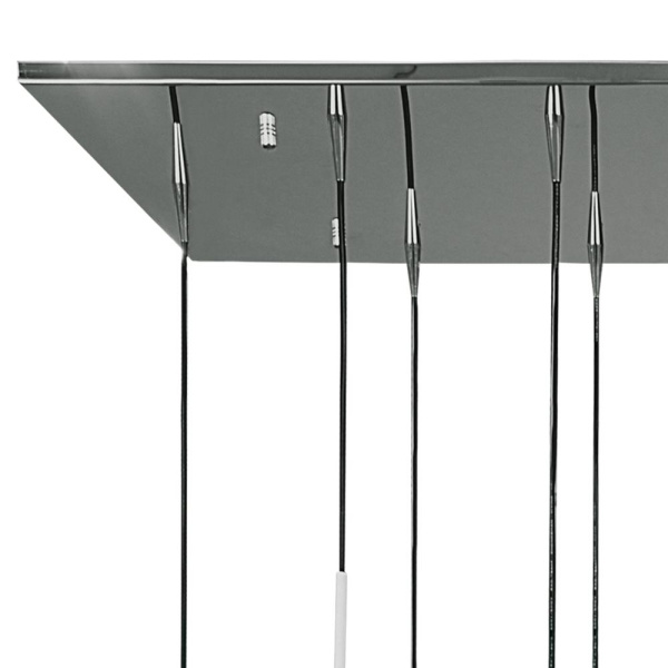 810223 Подвес AGOLA 12х40W E14 ХРОМ/ЯНТАРЬ