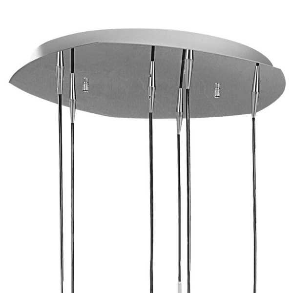 810160 Подвес AGOLA 6х40W E14 ХРОМ/БЕЛЫЙ