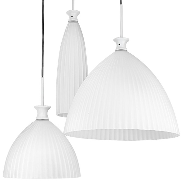 810130 Подвес AGOLA 3х40W E14 ХРОМ/БЕЛЫЙ