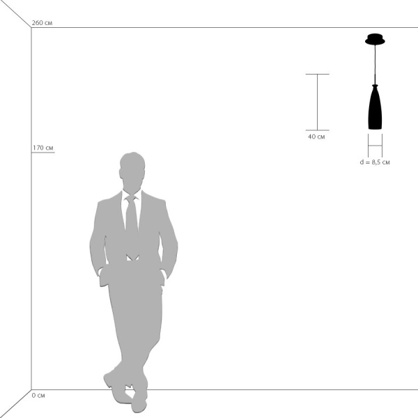 810013 Подвес AGOLA 1х40W E14 ХРОМ/ЯНТАРЬ