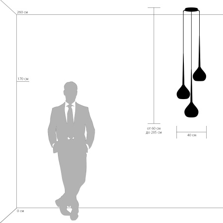 808230 Подвес FORMA 3х40W E14 БЕЛЫЙ
