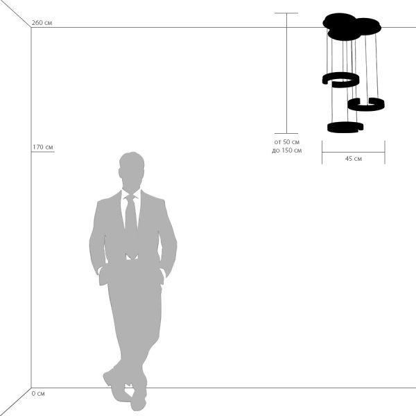 763337 Подвес UNITARIO 34.5W LED 3795LM ЧЕРНЫЙ МАТОВЫЙ 3000K