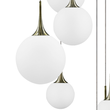 813091 Люстра GLOBO 9х40W E14 electroplating bronze/white