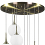 813091 Люстра GLOBO 9х40W E14 electroplating bronze/white