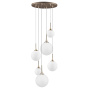 813063 Люстра GLOBO 6х40W E14 champagne gold/white