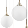813063 Люстра GLOBO 6х40W E14 champagne gold/white
