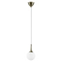813011 Подвес GLOBO 1х40W E14 electroplating bronze/white