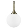 813011 Подвес GLOBO 1х40W E14 electroplating bronze/white