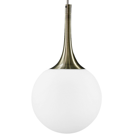 813011 Подвес GLOBO 1х40W E14 electroplating bronze/white