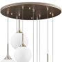 813093 Люстра GLOBO 9х40W E14 champagne gold/white