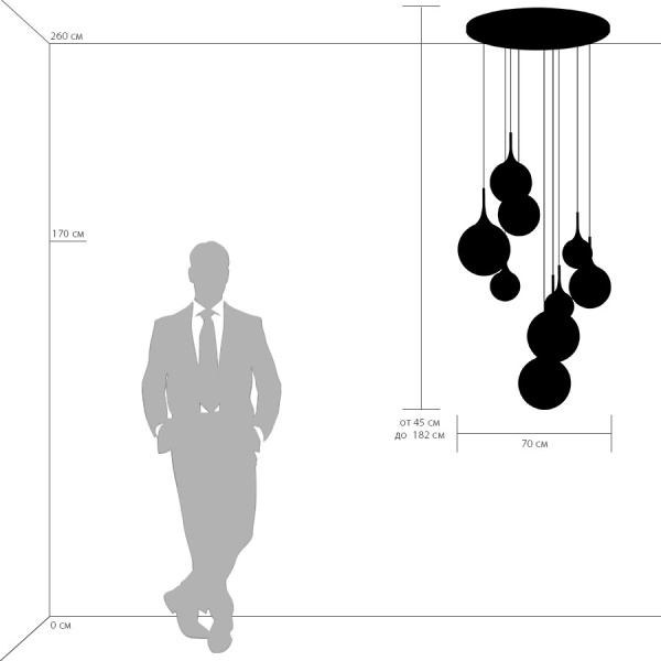 813093 Люстра GLOBO 9х40W E14 champagne gold/white