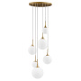 813062 Люстра GLOBO 6х40W E14 gold/white