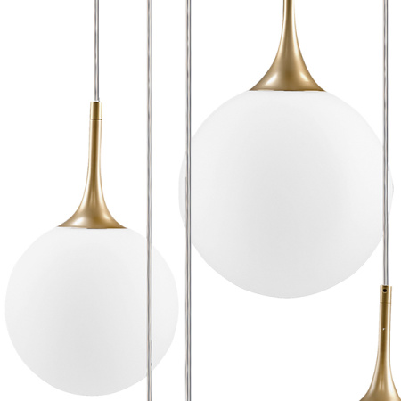 813062 Люстра GLOBO 6х40W E14 gold/white
