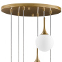 813062 Люстра GLOBO 6х40W E14 gold/white