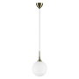 813031 Подвес GLOBO 1х40W E14 electroplating bronze/white