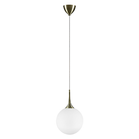 813031 Подвес GLOBO 1х40W E14 electroplating bronze/white